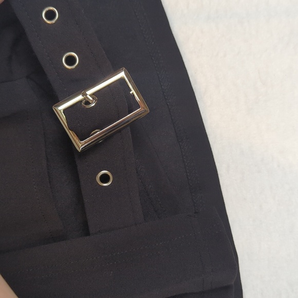 K Too Punk Gothic Pleated Buckle Schoolgirl Mini Skirt S - Picture 3 of 5